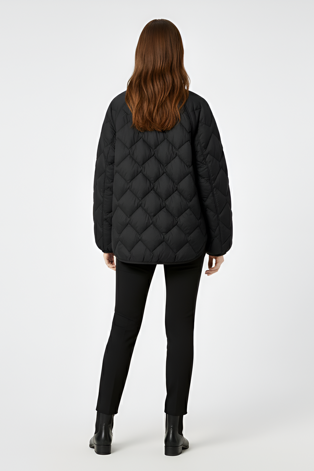 Lightweight reversible quilted puffer coat in classic tones