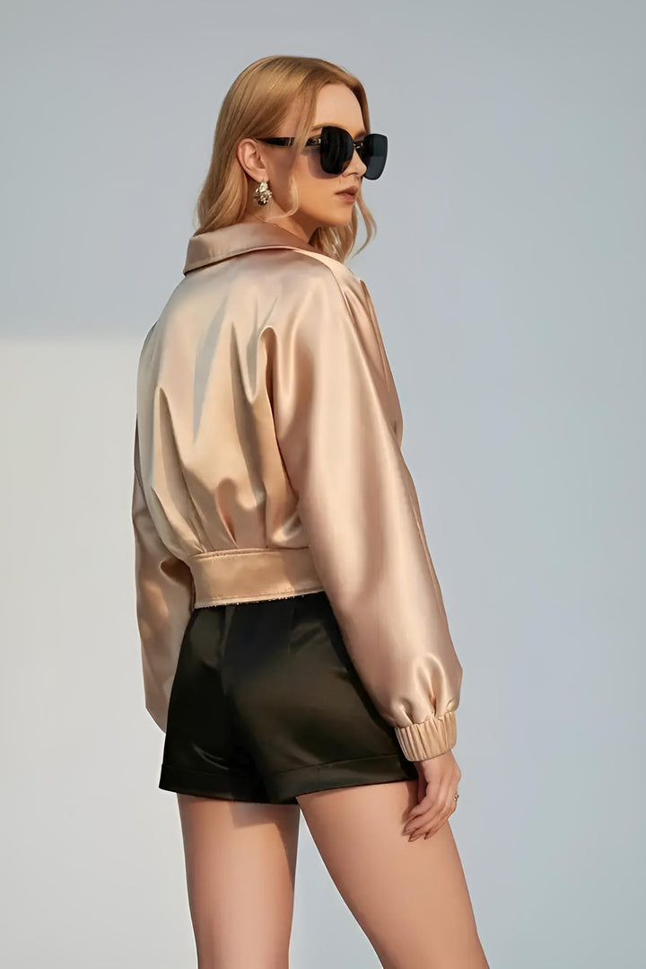 MARLIA Autumn Trench Coat beige back view on model