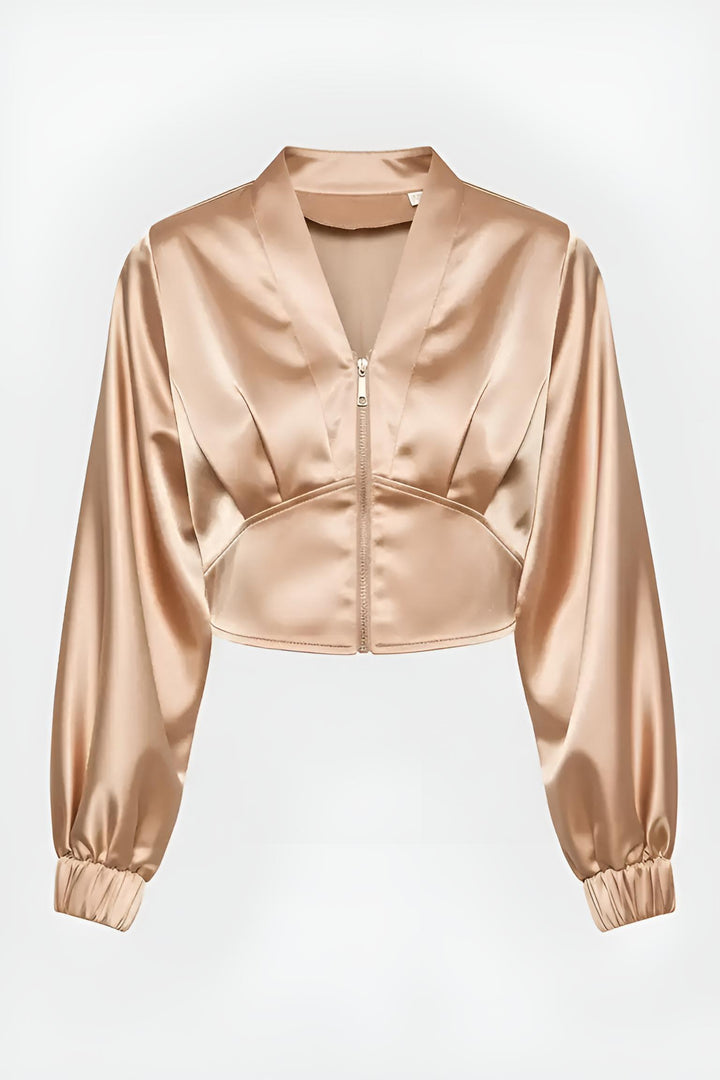 MARLIA Autumn Trench Coat in beige front view on hanger