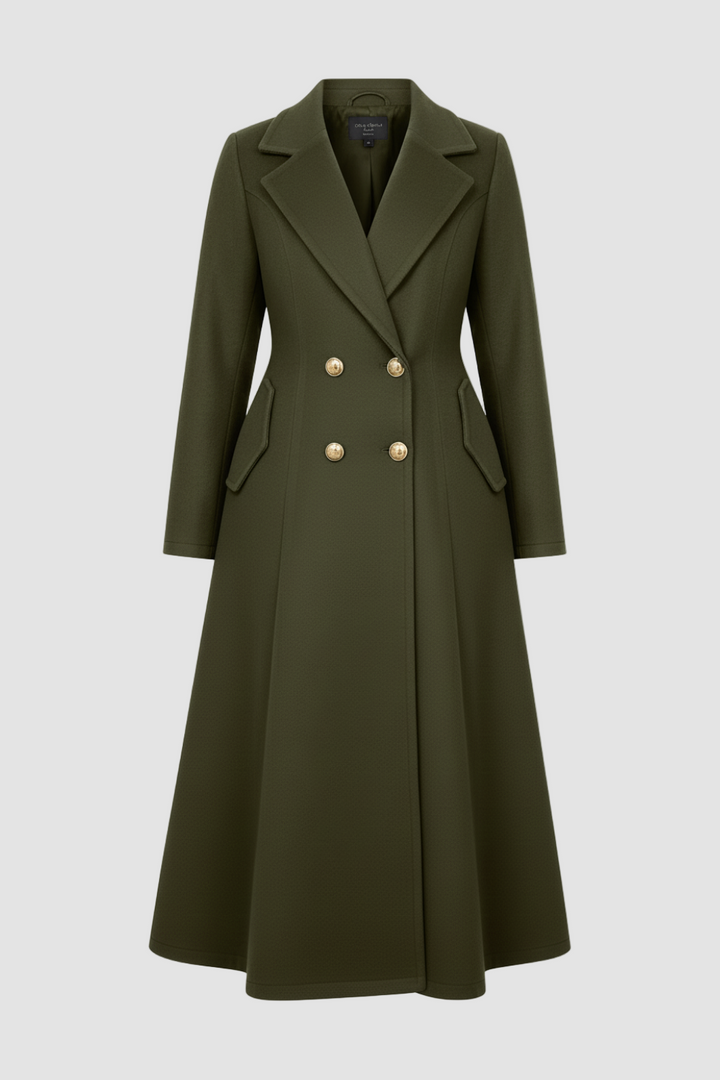 MAWEII – Wool Blend A-Line Coat