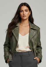 MILLER - Retro Sheepskin Leather Jacket