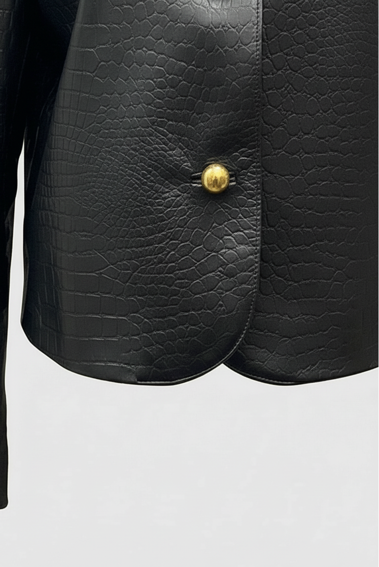 MONROE - Genuine Leather - jacket bottom, leather texture, detail