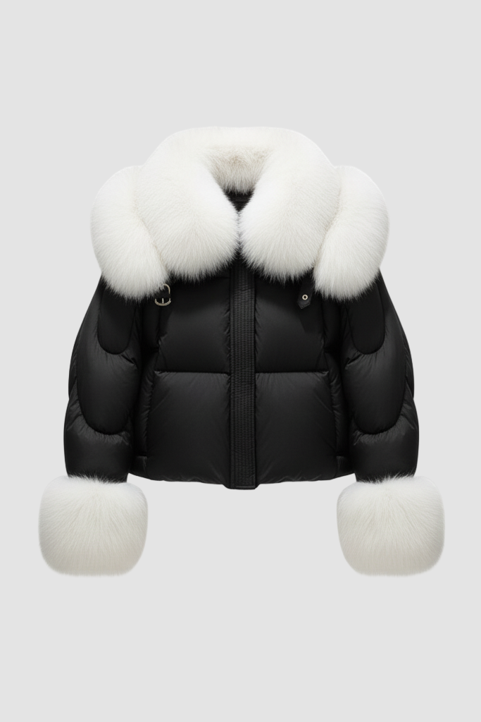 NALVERA coat – embossed details and lower hem logo