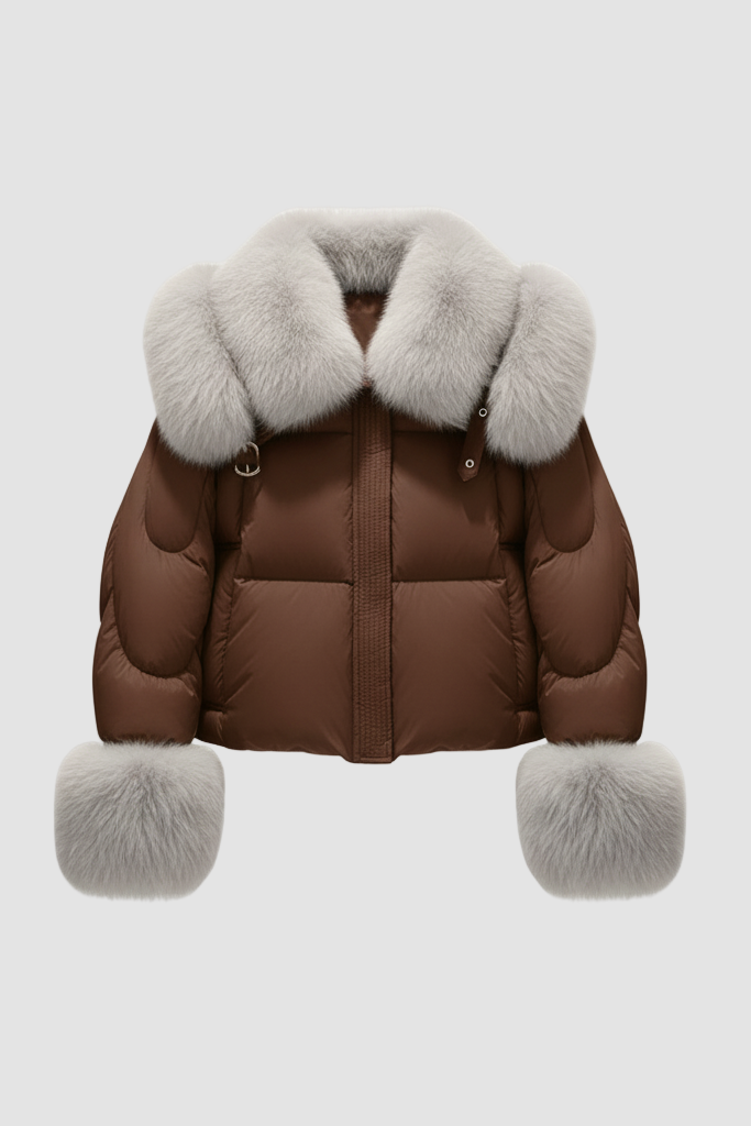 NALVERA coat – embossed details and lower hem logo