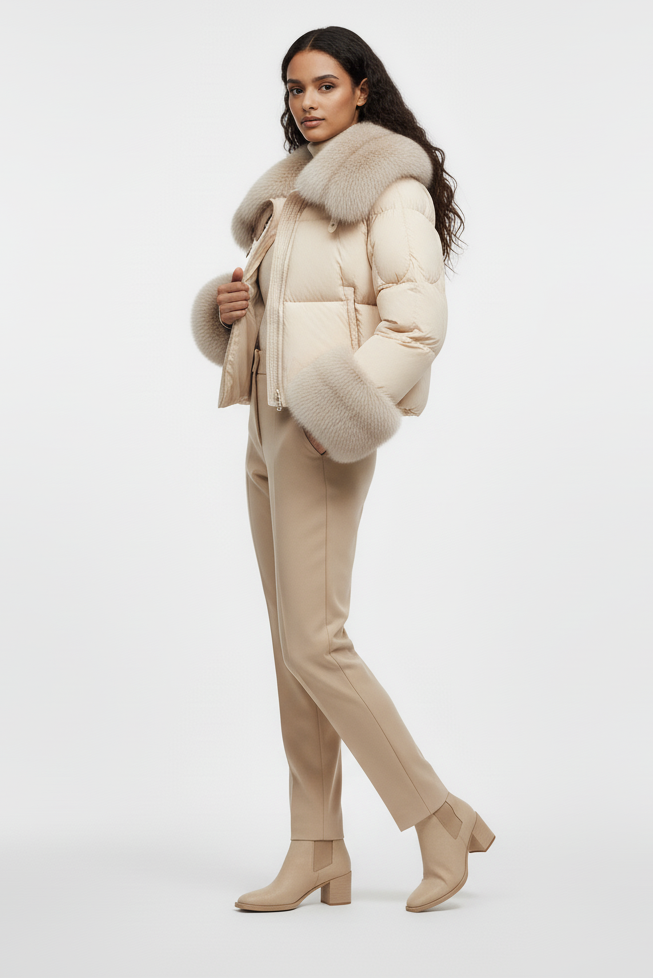 NALVERA coat – woven polyester shell fabric texture