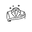 Outline of a suit jacket with a measuring tape and stars on a white background