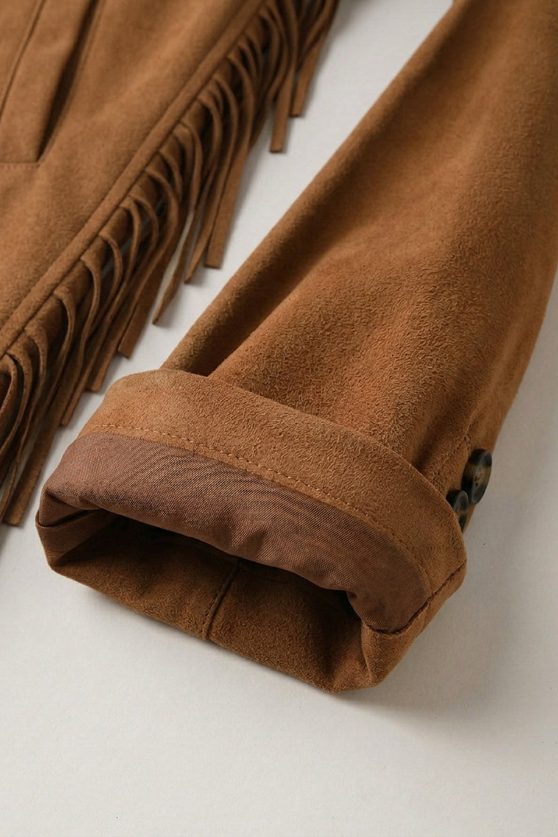 Peyton - Tassel Suede Lea - luxury suede sleeve & cuff detail