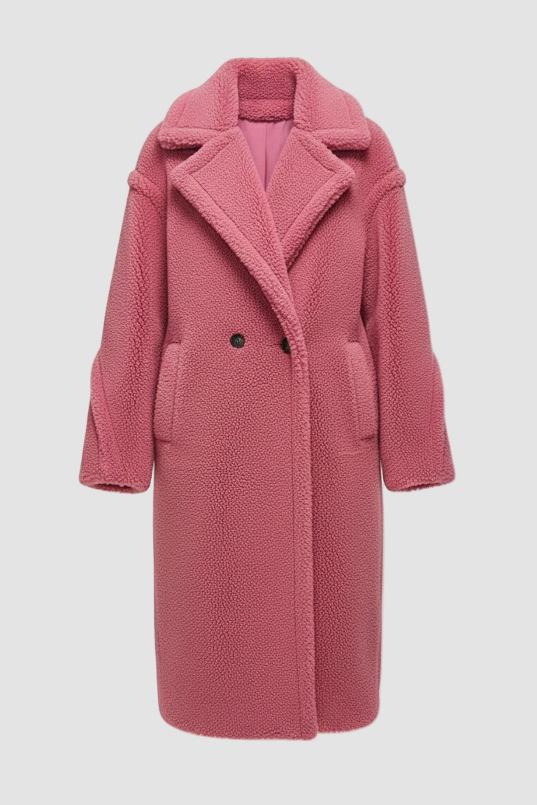 Pink coat on a light beige background