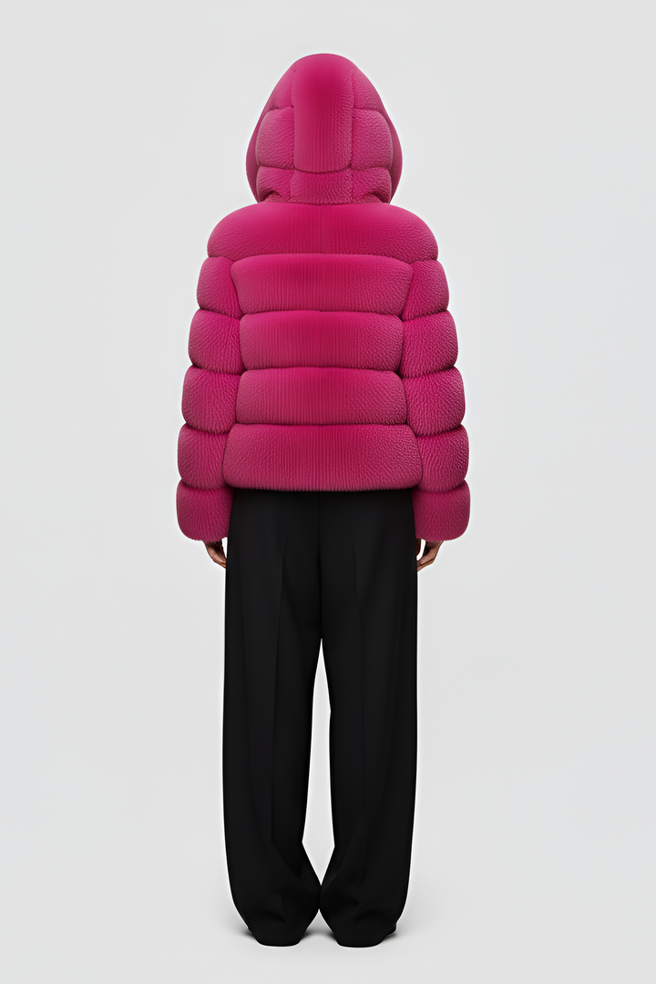 Winter outfit featuring the FERALYN faux fur jacket styled with everyday essentials.