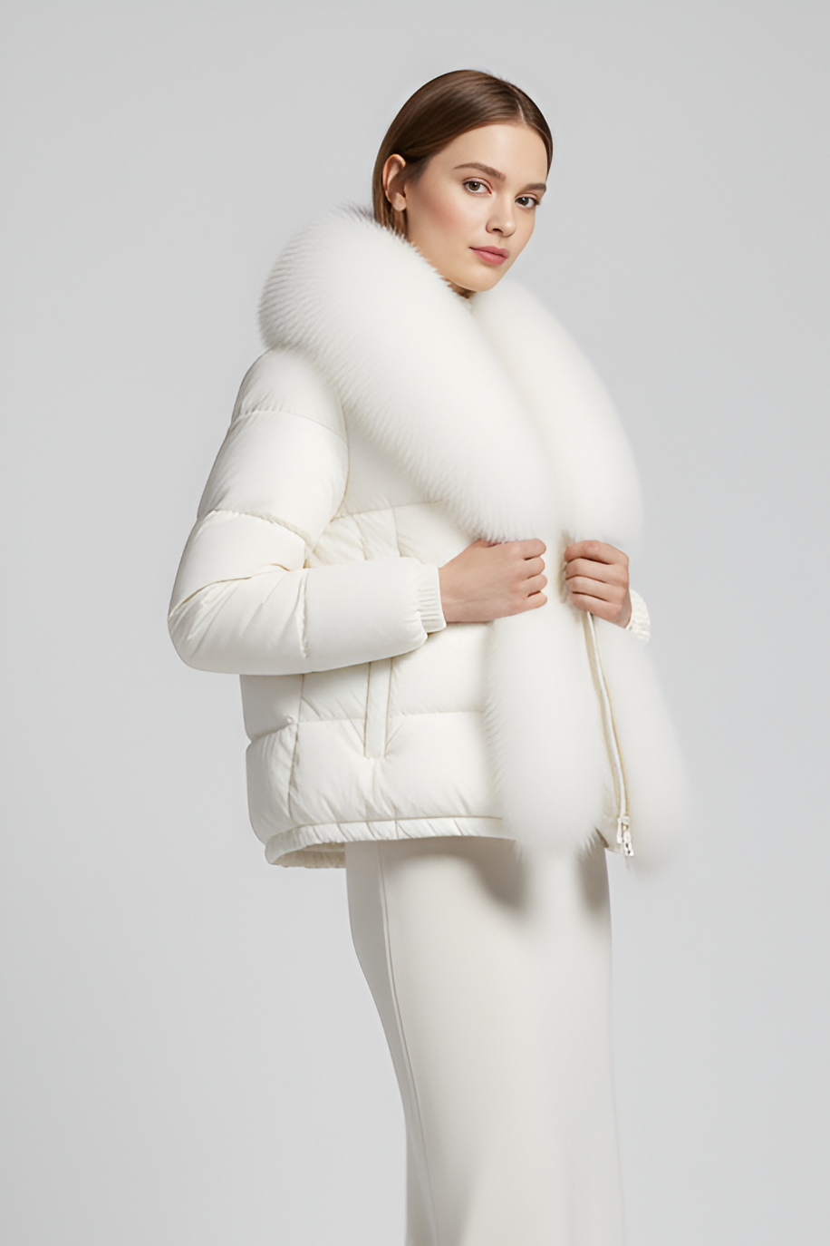 RAVELYN – Raccoon Fur Hooded Coat