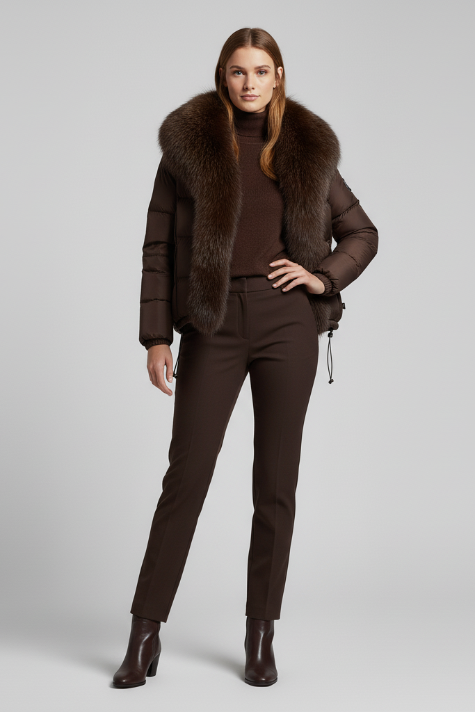 RAVELYN hooded puffer coat – back view