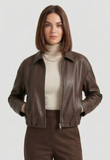 REESE - Sheepskin Leather Bomber Jacket