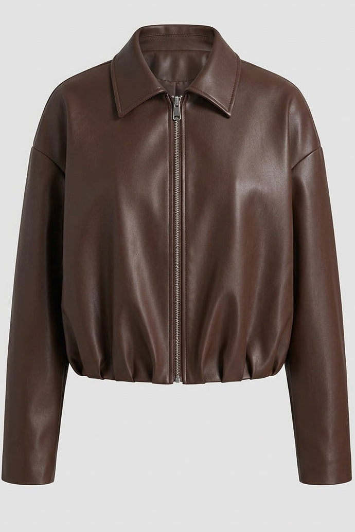 REESE - Sheepskin brown Leather full shot