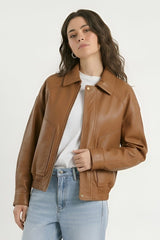 RYLEE - Pocket Detail Leather Jacket