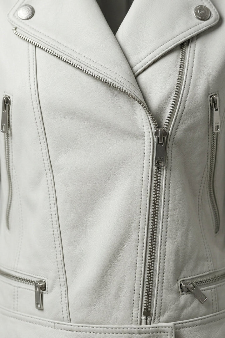 Ryder - Motorcycle Leathe - premium leather, metal zipper, buttons, stitching