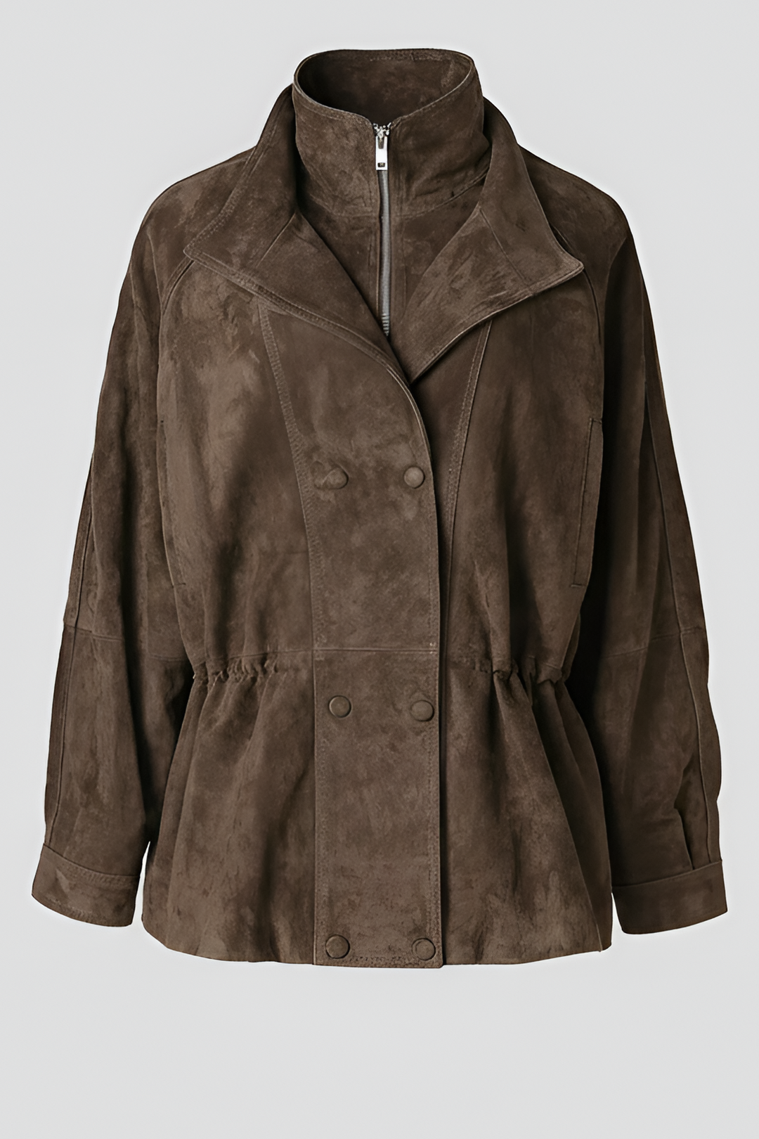 TESSA - Brown leather bomber jacket