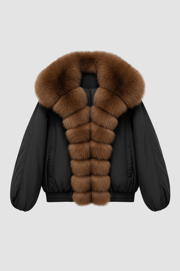 VELORIA jacket – down filling and lining macro view