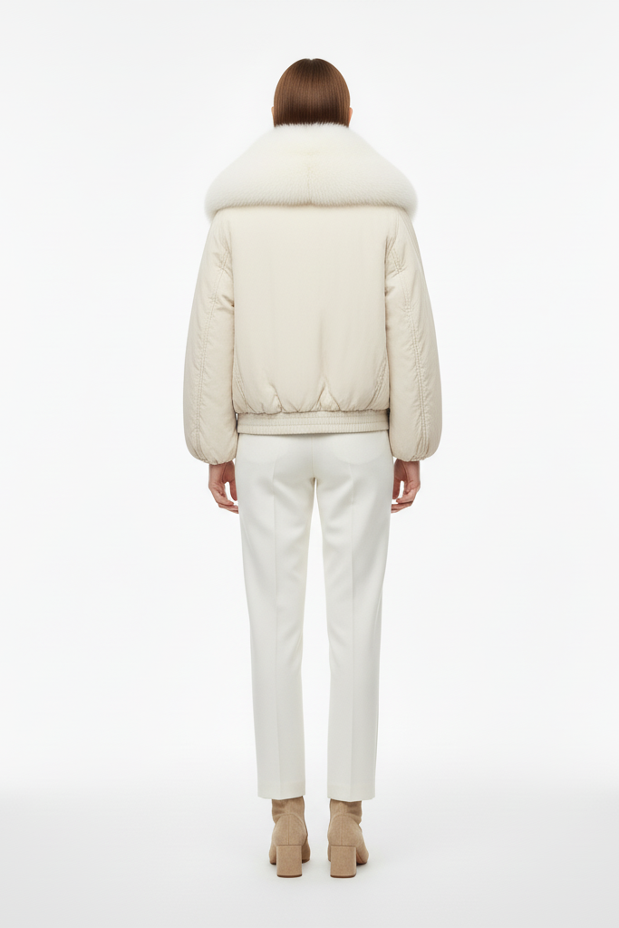 VELORIA jacket – single-button closure and pocket detail