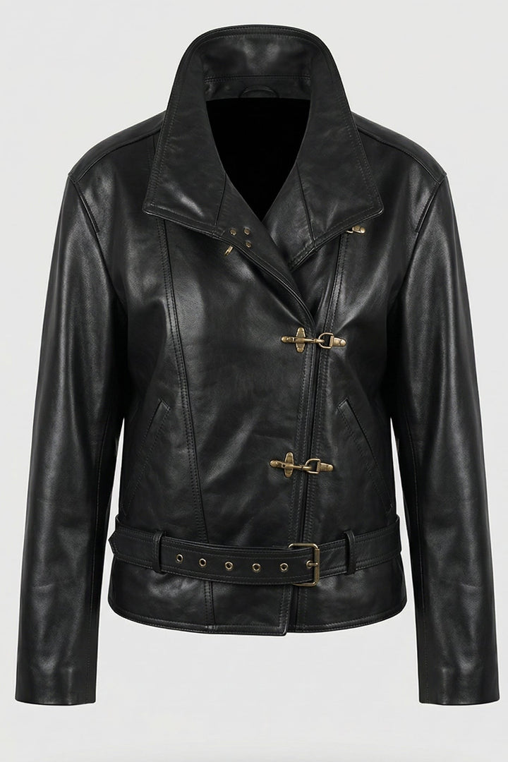 WILLOW - Slim-Fit Leather jacket - full shot