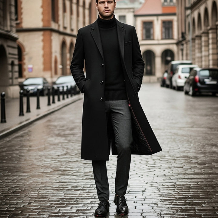 Dalvyn | Manteau long en laine pour homme