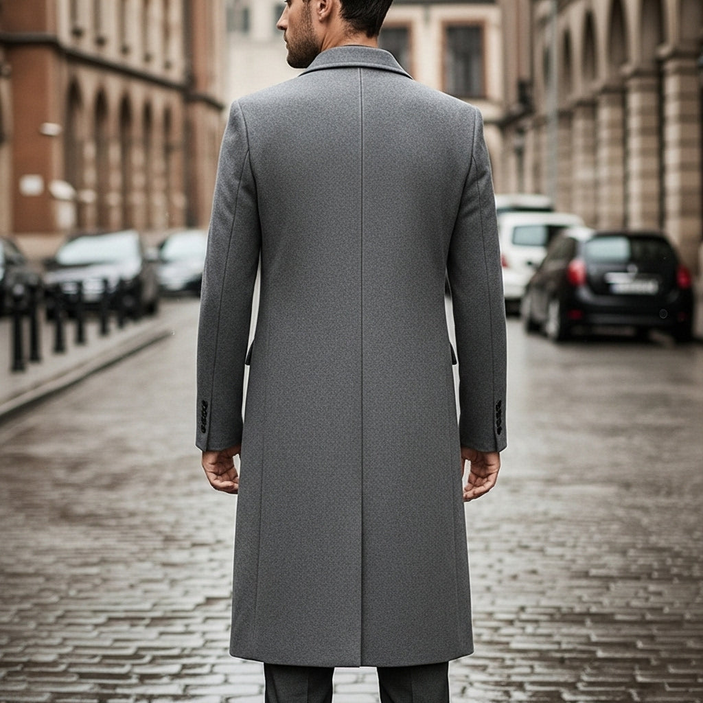 Dalvyn | Manteau long en laine pour homme