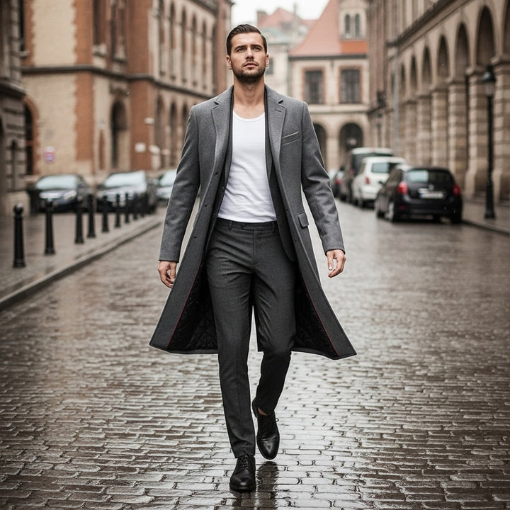 Dalvyn | Manteau long en laine pour homme