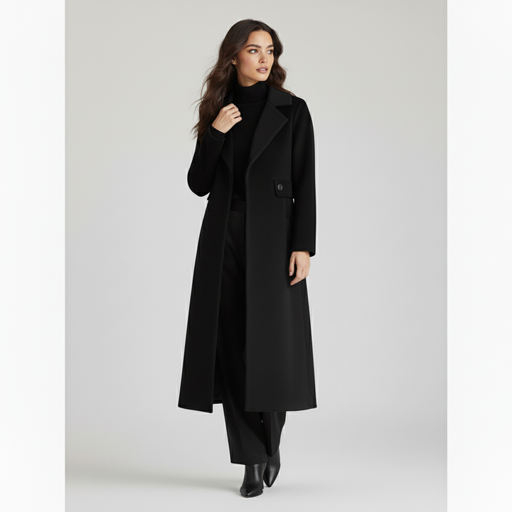 SMILE CHIC – Wool Blend Belted Coat