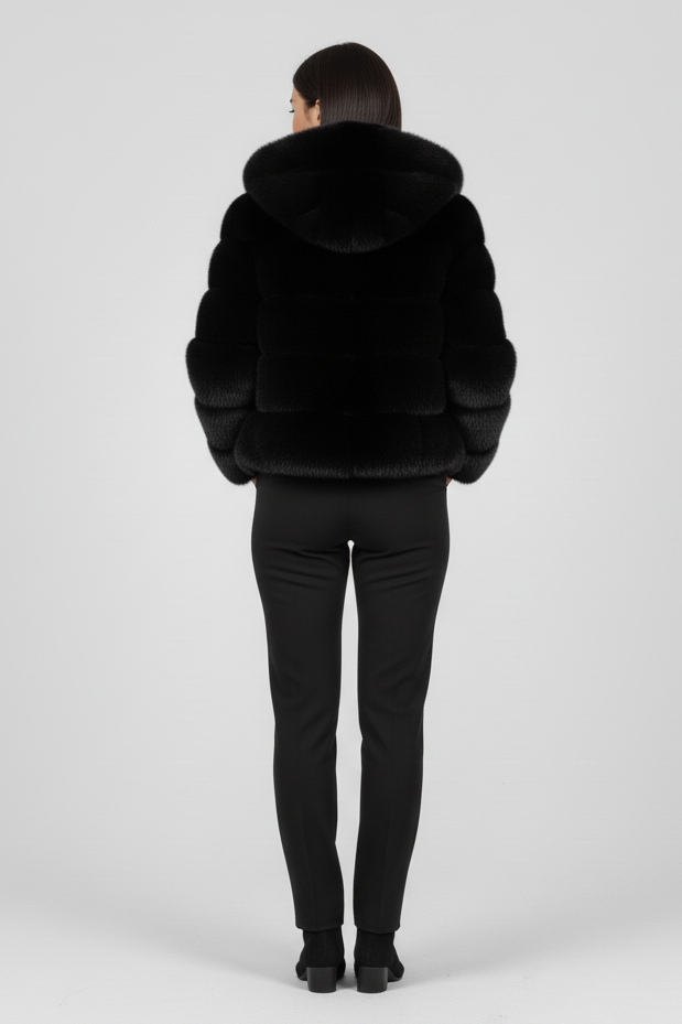 
Winter outfit featuring the FERALYN faux fur jacket styled with everyday essentials.