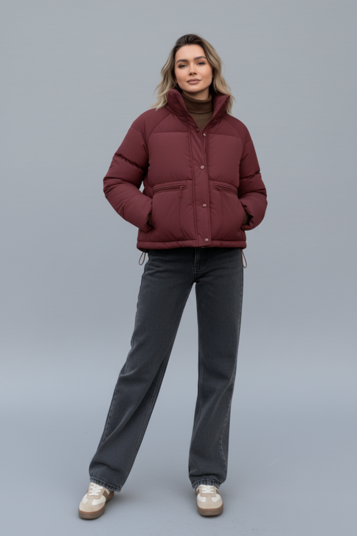 Women’s Puffer Jacket Sweet Puff Cotton Parka by Dalvyn