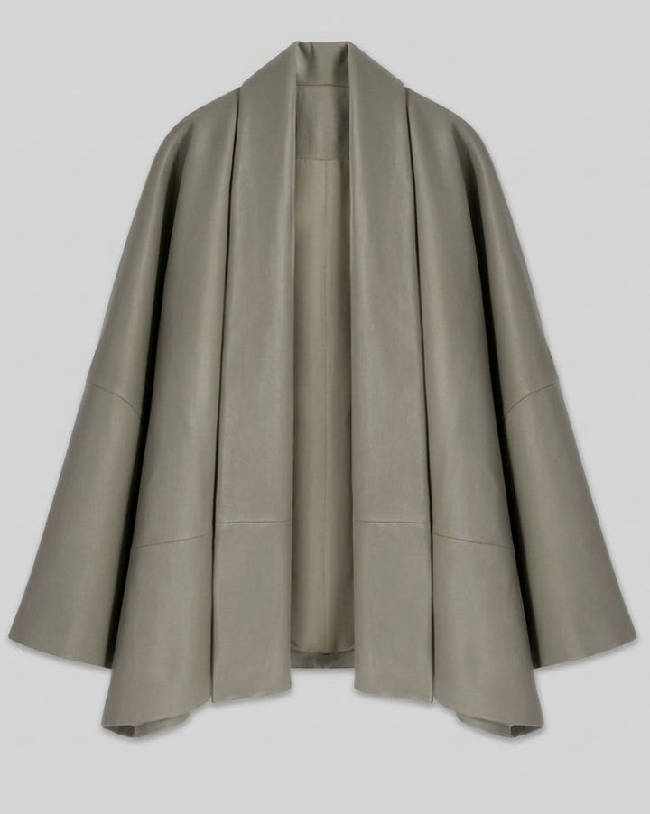 ZOE - Grey sheepskin kimono jacket