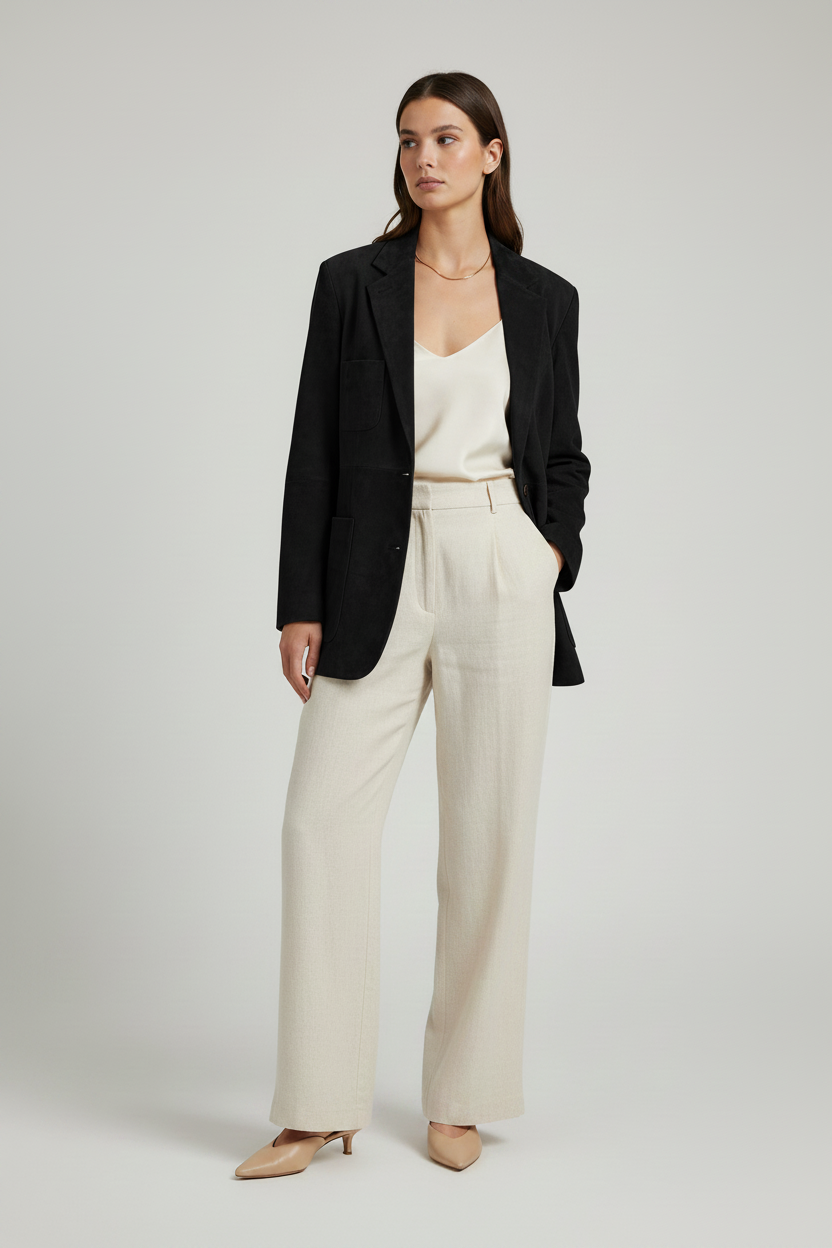 ALDRIDGE - Suede Leather - black suede jacket, quiet luxury