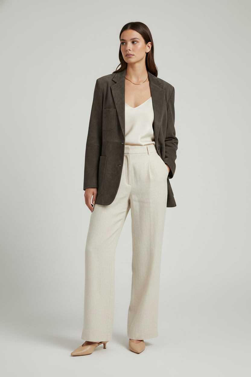 ALDRIDGE - Suede Leather - Espresso Quiet Luxury Jacket