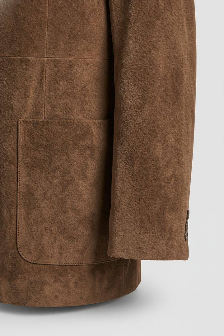 ALDRIDGE - Suede Leather - sleeve cuff texture stitching