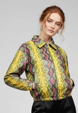 ALNERA - Snake Pattern Jacket Genuine Sheepskin Leather