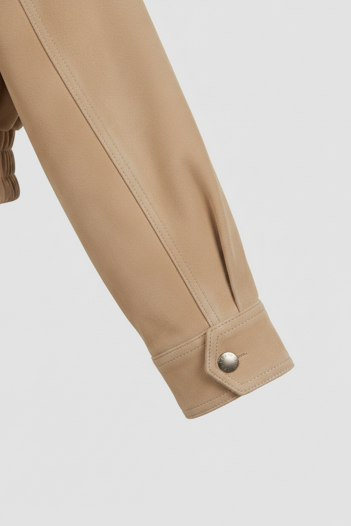 ANNE - Suede Bomber Jacke - luxury suede, cuff detail, precise stitching