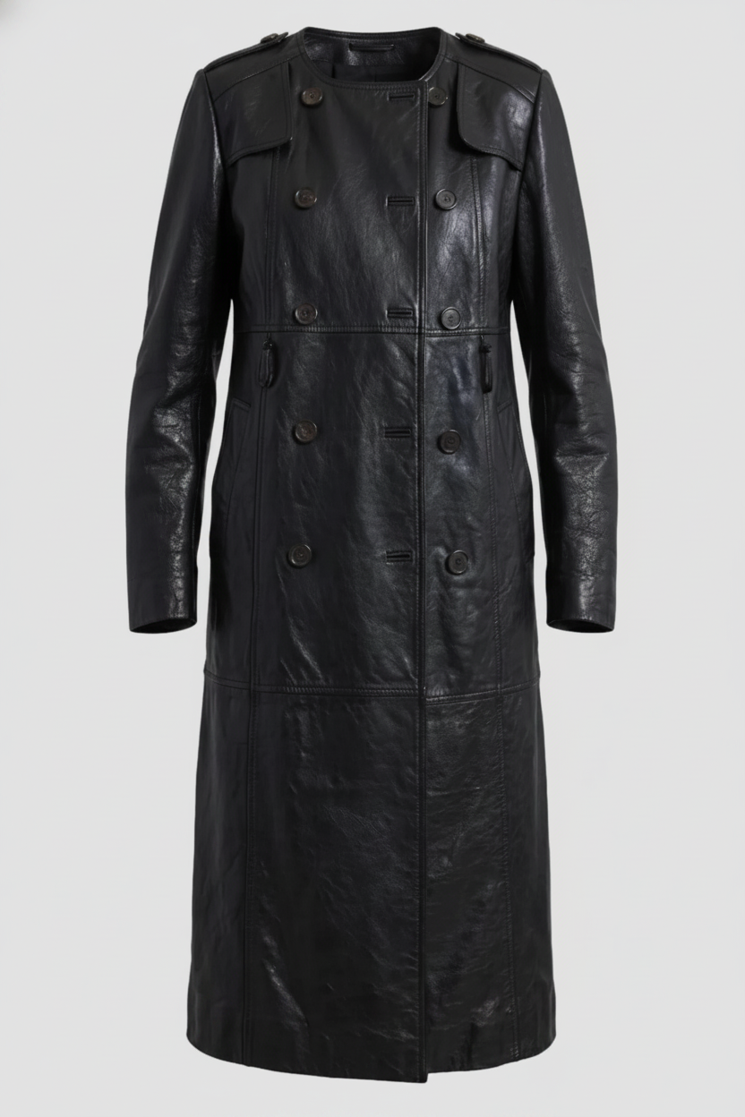 BEATRICE - Bubble Leather - coat, sheep, quiet luxury
