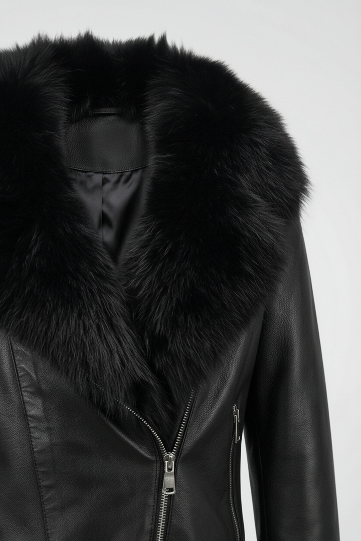 BENTLEY – Shearling Leath - collar, stitching, texture, luxury