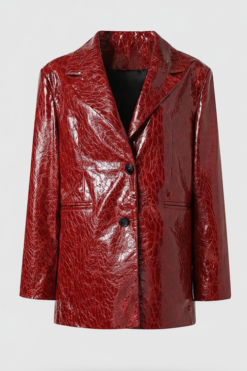 CAMIDEN - Cropped Patent - jacket, glossy, modern