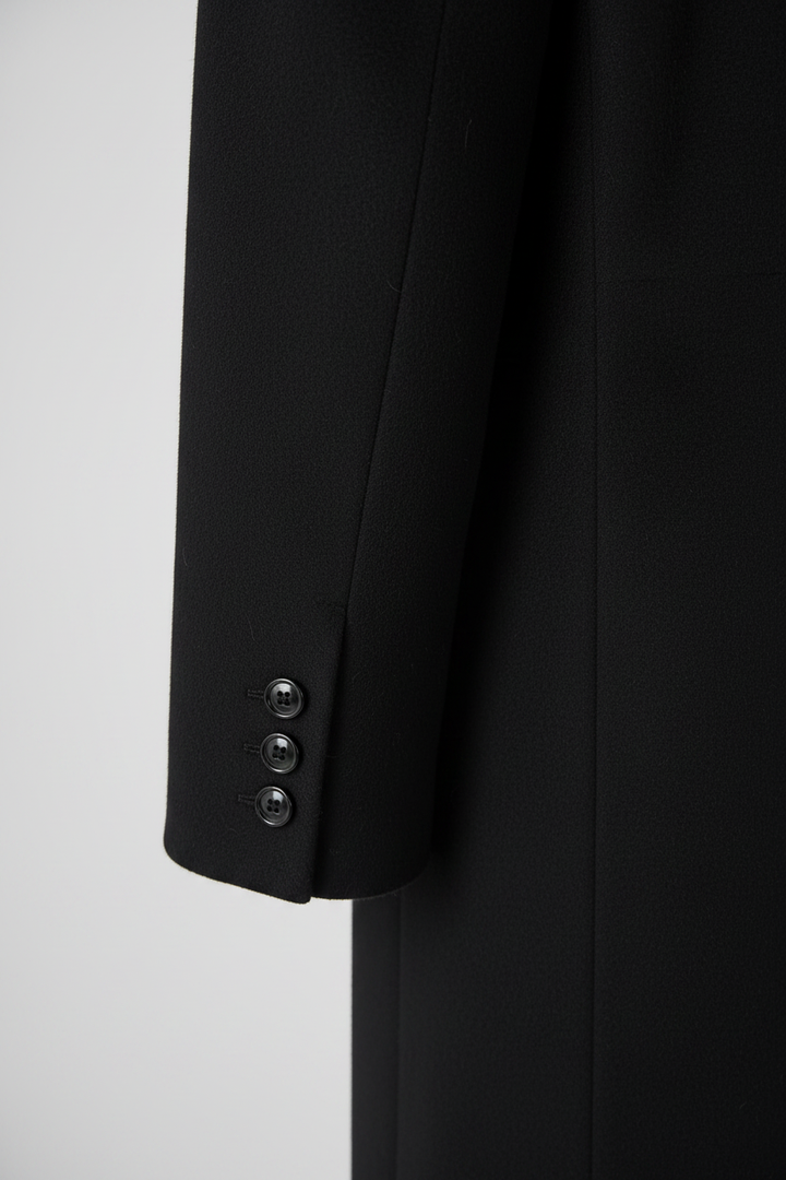 CAMILLE - Goat Leather Trench - elegant leather studio, sleeve close-up shot