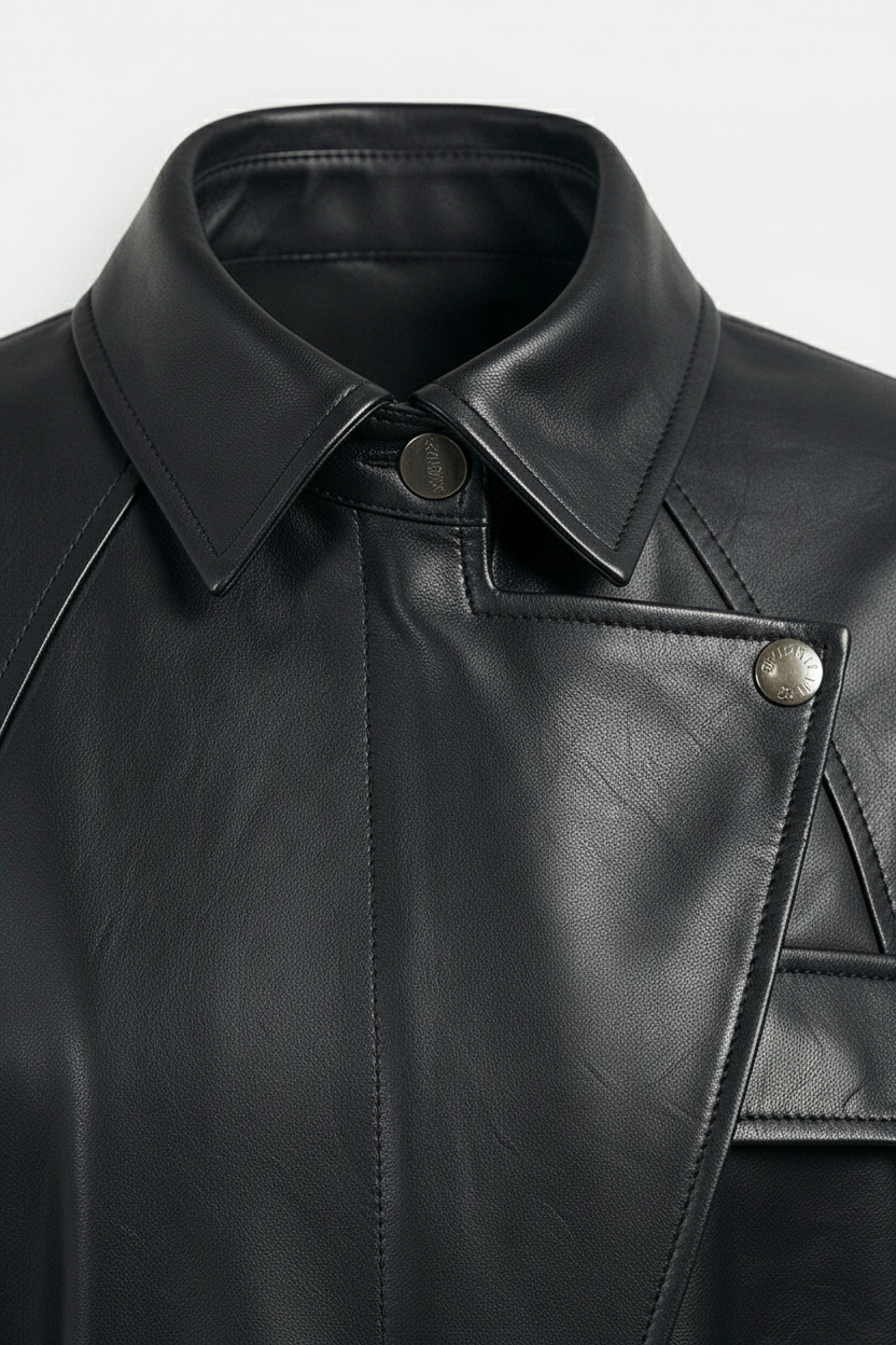 CARSON - Belted Sheepskin - sheepskin collar, meticulous stitching, premium texture
