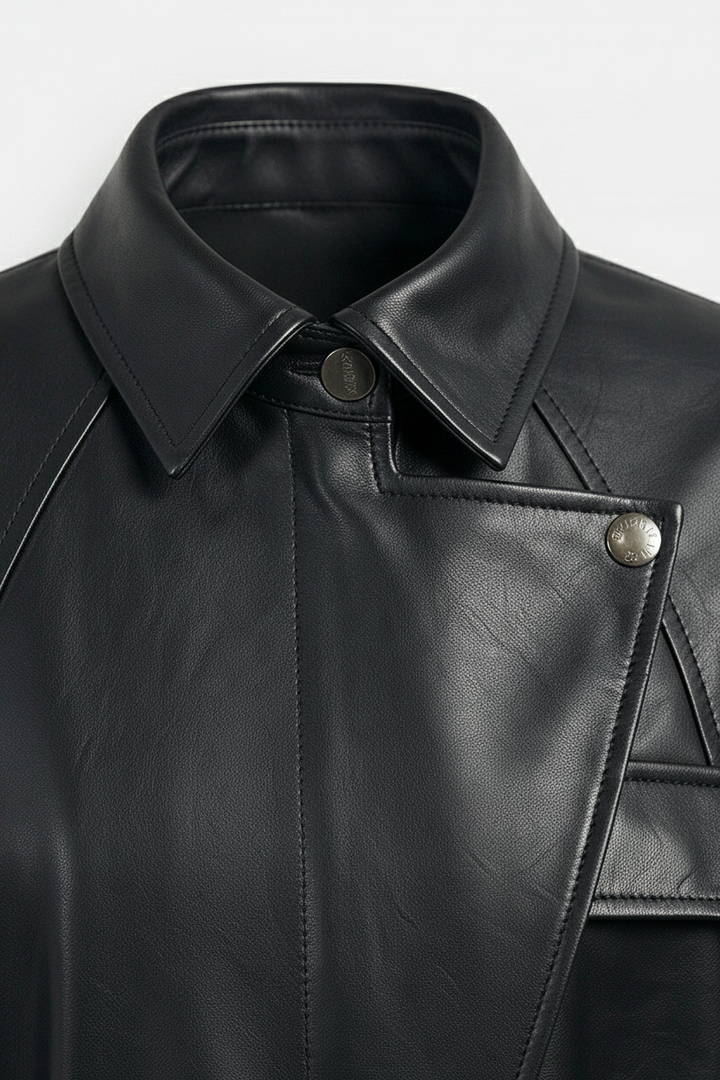 CARSON - Belted Sheepskin - sheepskin collar, meticulous stitching, premium texture
