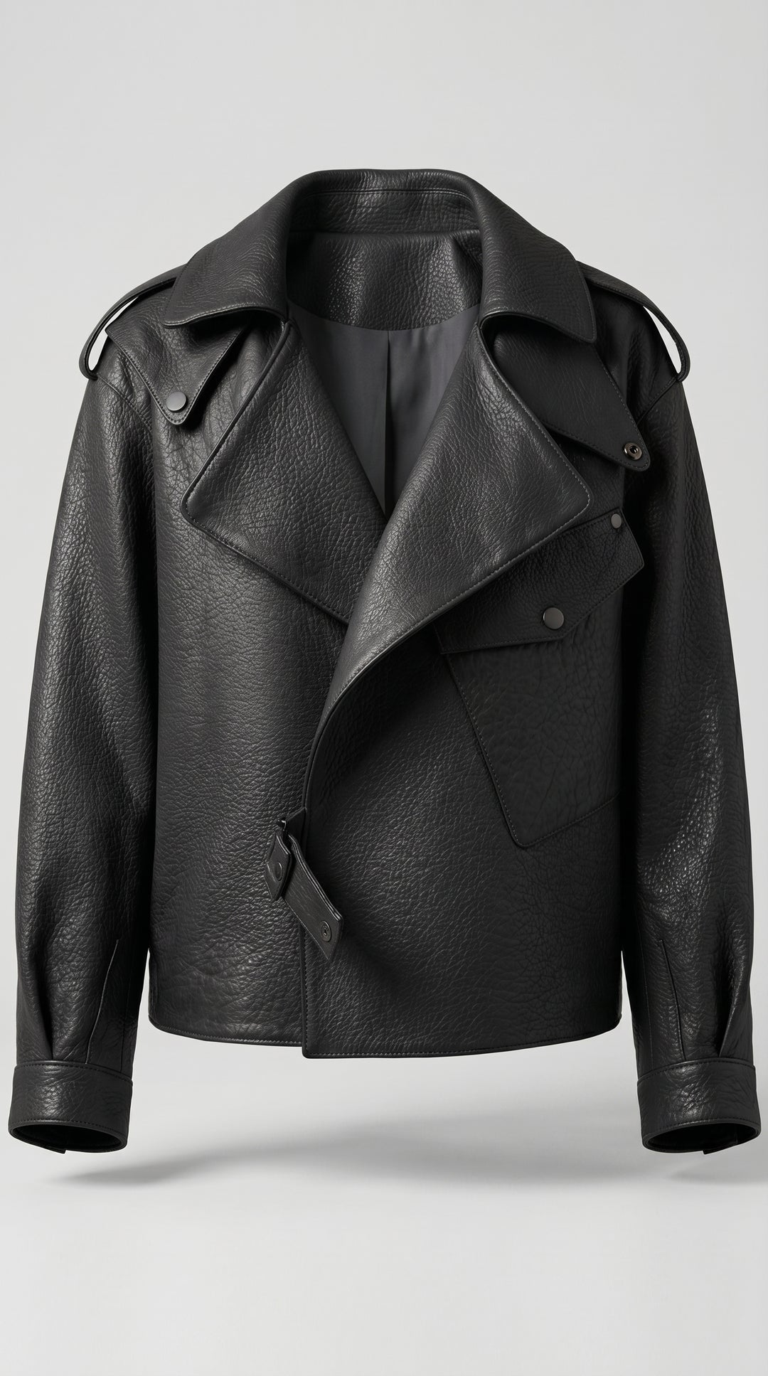 PIPPA - Khaki Bubble Sheepskin Leather Bomber Jacket - on model, three quarter shot