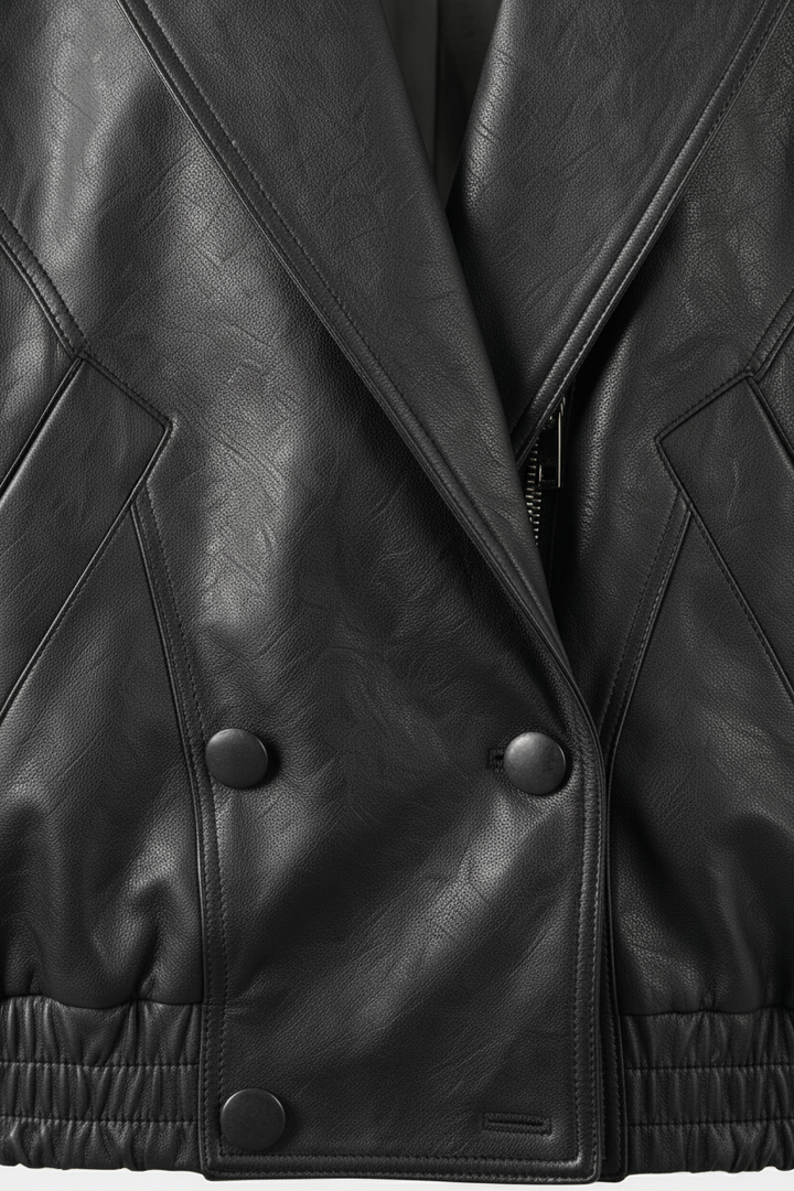CLAIRE - Vintage Suit Col - front closure, metal buttons, zipper, textured fabric