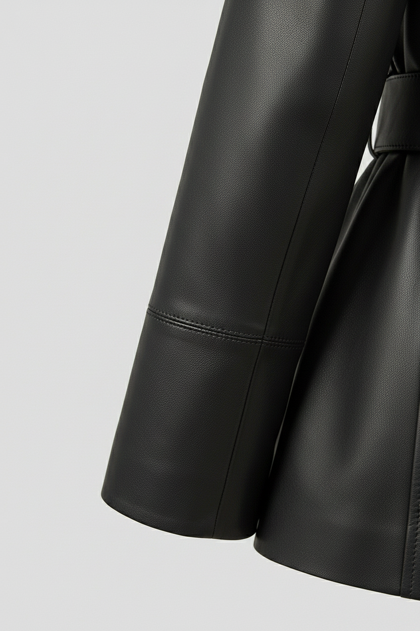 COLLINS - Belted Leather - premium leather sleeve cuff detail