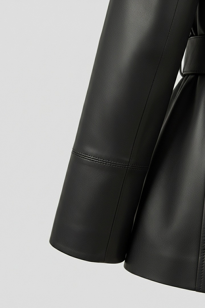 COLLINS - Belted Leather - premium leather sleeve cuff detail