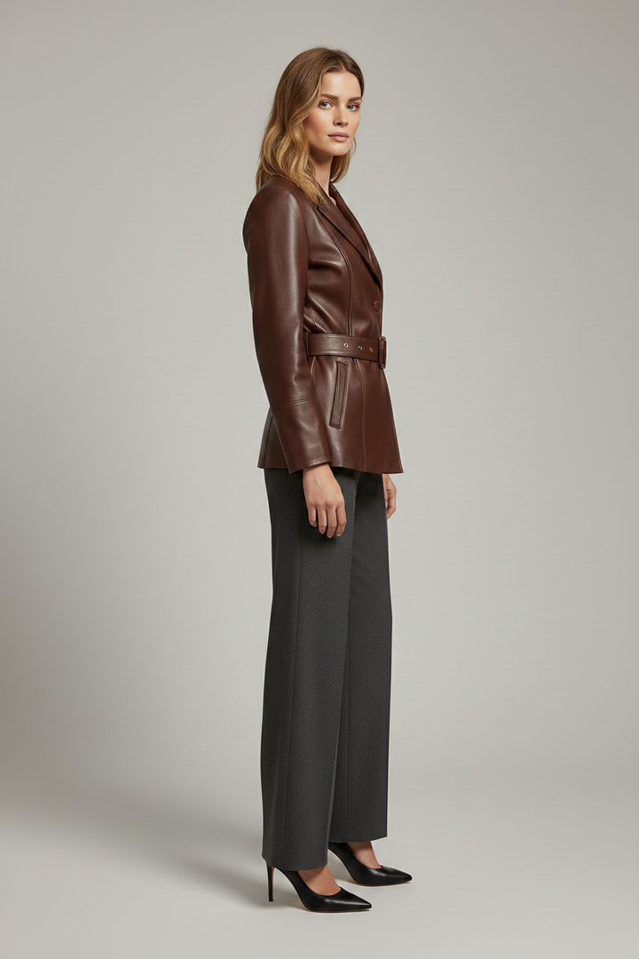COLLINS - Belted Leather - studio quiet luxury