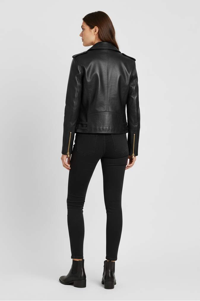 DALLAS - Oversized Vintage - black quiet luxury jacket, back view