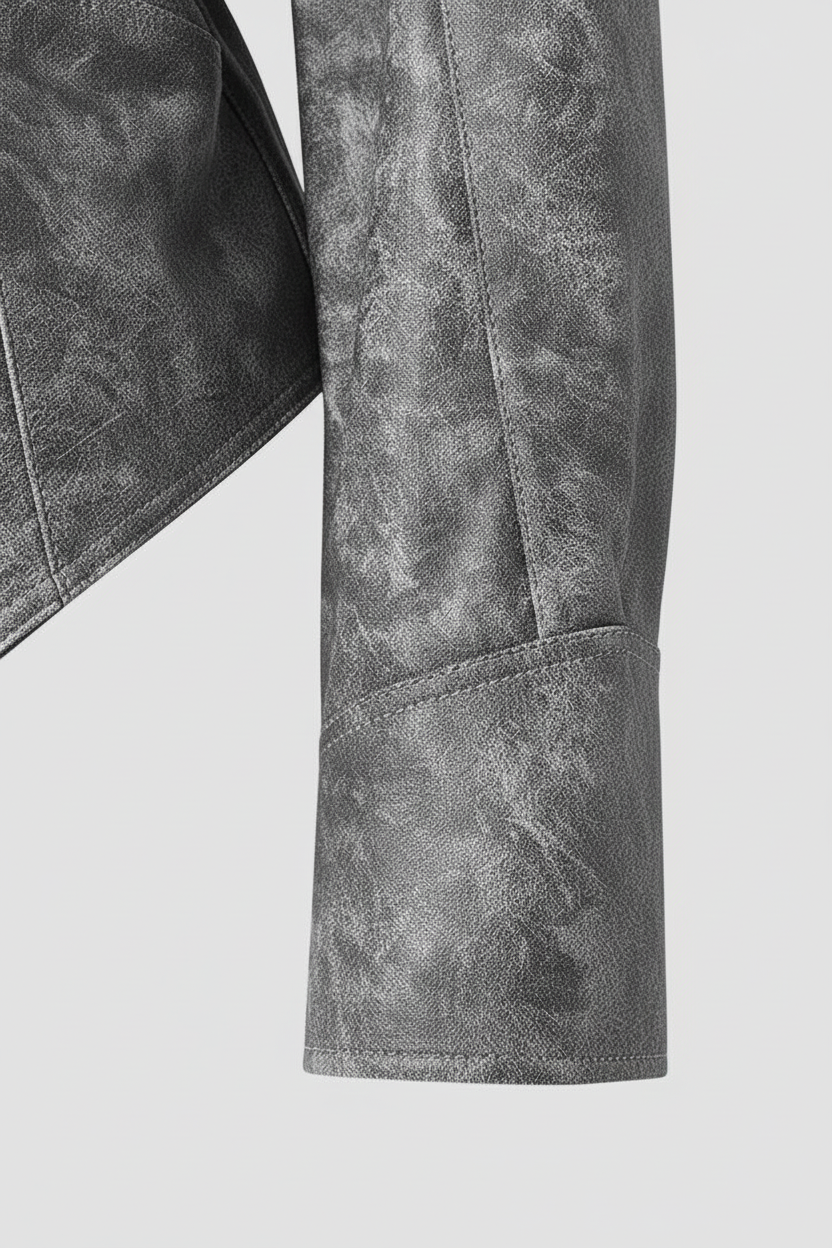 DOROTHY - Distressed Leat - distressed leather cuff detail