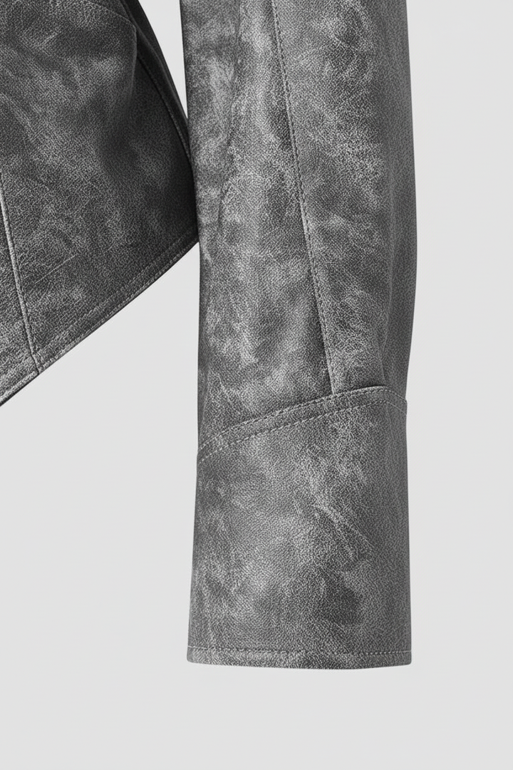 DOROTHY - Distressed Leat - distressed leather cuff detail
