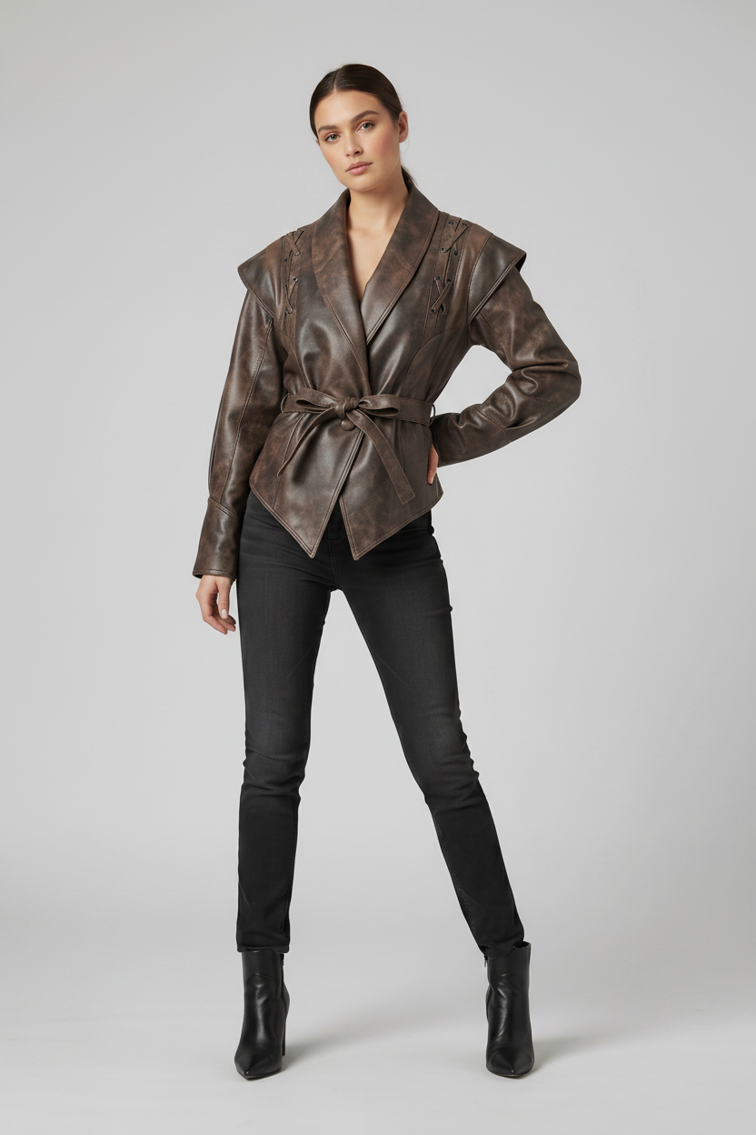 DOROTHY - Distressed Leather - distressed leather, quiet luxury